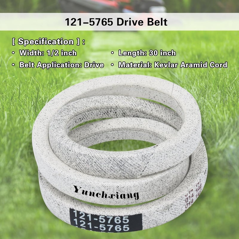 Dofank 121-5765 Drive Belt Kevlar for Toro Timemaster 30 Belt, Exmark 30 inch Mower Parts, Fits Toro 30 inch Timemaster Lawn Mower 20199, 20200, 20975 - Aramid Cord, 1/2'' x 30'' - Image 2